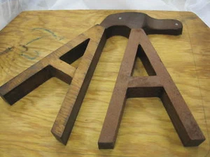 A A Vintage Wood Letter Plaque - Picture 1 of 4