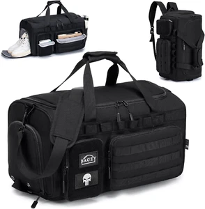 3 in 1 Tactical Military Travel Duffle Bag 40L with Shoe Compartment for Gym Fit - Picture 1 of 12