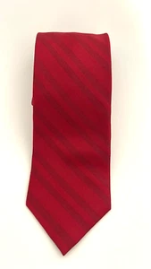 Ferucci 100% Silk Mens Neck Tie- Red with Red Stripes - Picture 1 of 2