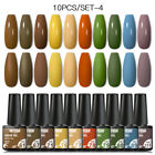 MTSSII 10Bottles/set Color UV Gel Nail Polish Soak Off Varnish Kit Manicure DIY