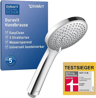 Duravit Universal Duschkopf, Duschbrause Mit 3 Strahlarten (Rain, Intense Rain,  - Bild 1 von 4