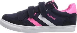 Hummel Girls Pink Low Trainers Shoes 8567 - Picture 1 of 4