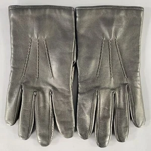 YVES SAINT LAURENT Size 10 Black Leather Gloves - Picture 1 of 6