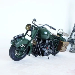 Vintage Collectible Handmade Motorcycle Model Toy Metal Art Motorbike Sculpture - Picture 1 of 15