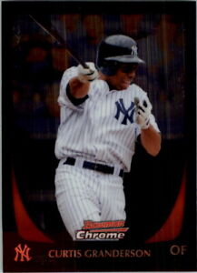 2011 Bowman Chrome New York Yankees Baseball Card #17 Curtis Granderson