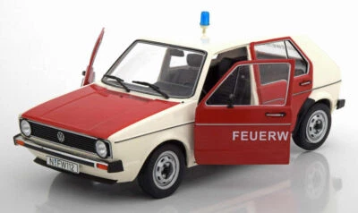 VW GOLF I L 1974 1978 FEUERWEHR WHITE RED SOLIDO S1800207 1/18 VOLKSWAGEN FIRE - Photo 1/4