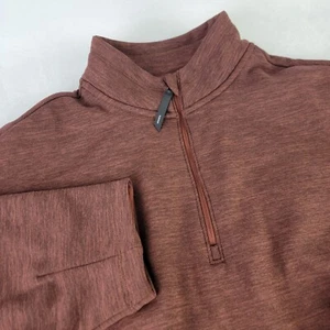 Athleta Womens Altitude Polartec Half Zip Sweatshirt Large Brown Zip Pocket NWT - Picture 1 of 8