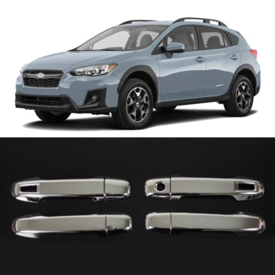 Cubierta de manijas laterales cromadas para puertas de auto decoración para Subaru Crosstrek/XV 2018-2020 Foto 1 de 4