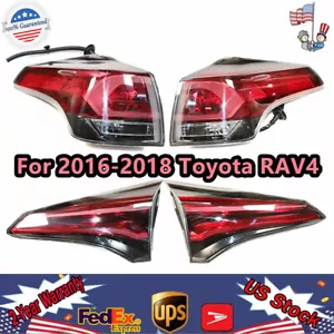 Tail Lights For 2016-2018 Toyota RAV4 Left and Right Outer Inner Set of 4PCS New - Foto 1 di 19