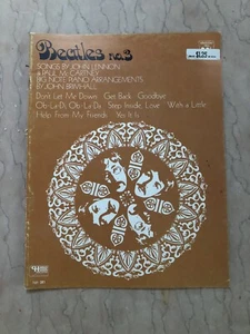 Vintage Beatles No. 3 Lennon McCartney Big Note Piano SONGBOOK 7 Songs ~1970 - Picture 1 of 7