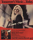 1981 EMI America: Kim Carnes Promo Bette Davis Eyes Vintage Print Ad