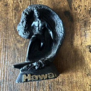 Coco Joe’s Don Gallacher Surfen Surfer Skulpturen Statuen aus schwarzer Lava - Bild 1 von 8
