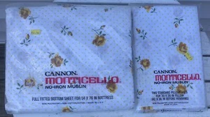Sábana bajera y fundas de almohada vintage Canon Monticello floral totalmente ajustadas totalmente nuevas - Imagen 1 de 4
