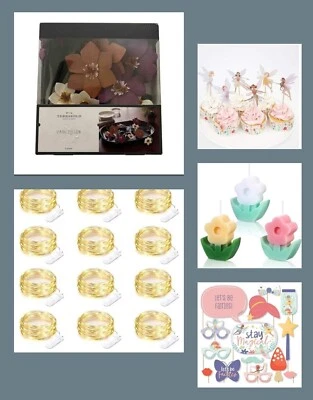 fairy/floral/woodland/cottagecore party supply pack [tablecloth/candle/baloons]  - Image 1 of 4