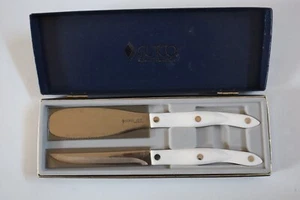 Cutco Knife Set 1768 And 1721  White Pearl Handles With Box - Picture 1 of 7