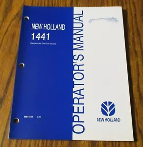 New Holland 1441 Disc Mower Conditioner Operator Maintenance Manual NH 8/00 MOCO - Picture 1 of 4