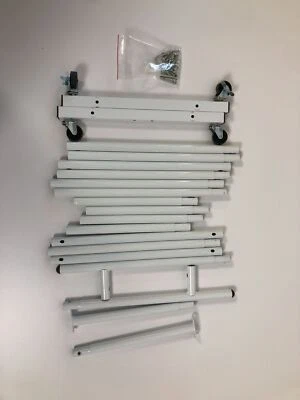 Buzoruil Appendiabiti Bianco Metallo con Ruote, Libera Installazione 47"x15.7... - Immagine 1 di 4