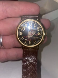 VINTAGE 1994 WARNER BROS Looney Tunes TAZ Tasmanian Devil Watch Water Resistant - Picture 1 of 7