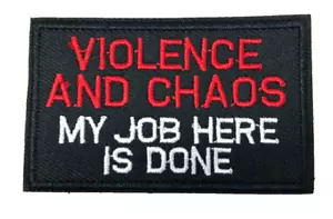 Patch Sew On Take Off Embroidered Clothing Hats Jackets Coat Sign Message A331 - Picture 1 of 4