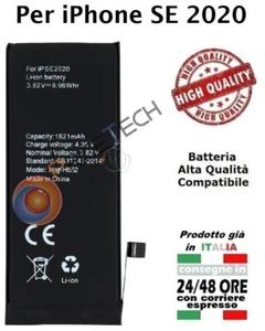 BATTERIA DI RICAMBIO NUOVA PER IPHONE SE 2020 1821 MAH PARI ORIGINALE - Foto 1 di 1