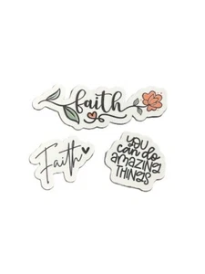 Glaube Aufkleber Set Motiv Zitat Blume Boho - Bild 1 von 4