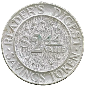 Revista Readers Digest de colección ficha de ahorro de $2,44 moneda RARA - Imagen 1 de 2
