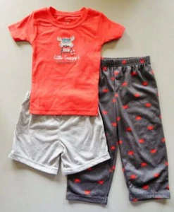 CARTER'S Toddler Boy 2T, 3T Little Snappy's 3 Pc Crab Pajama Set NWT - Picture 1 of 3