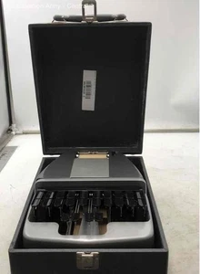 Gray Stenotype Stenograph Machine Sleek Style With Hard Case - Picture 1 of 6