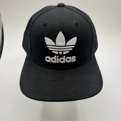 Adidas Trefoil Chain Stitch Needle Black Green-UV Wool Snapback Hat Retro GUC - Image 1 of 4