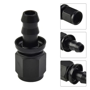 High Quality Adapter Swivel Fitting Black 6AN AN6 Female To 3/8” Push On - Picture 1 of 12