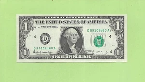 1969 ..UNCIRC $1 D 5910 5460 A .... 1969 $1 D-A NICE NOTE FRN - Picture 1 of 2