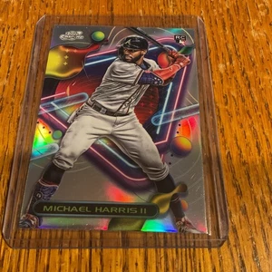 2023 Topps Chrome Cosmic Michael Harris II Rookie #5 Atlanta Braves Refractor - Picture 1 of 4