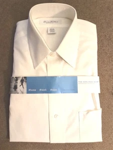 NWT Mens Brooks Brothers Button Up Dress Shirt 15 1/2 X 33 No Iron WHITE Cotton - Picture 1 of 5