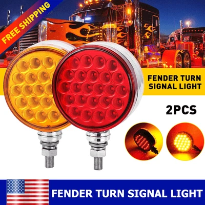 Fender Turn Signal Side Marker Light For Mack Kenworth Freightliner Paccar Parts - Image 1 of 4