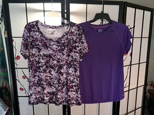 2 XL Purple Workout Tops Champion And EXERTEC - Picture 1 of 11