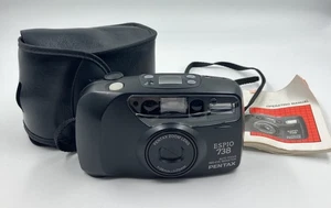 Cámara fotográfica compacta Pentax Espio 738 apuntar y disparar 35 mm estuche original y manual - Imagen 1 de 16