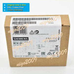 Brand New in Box SIEMENS 6ES7136-6AB00-0CA1 SIMATIC ET 200SP Analog Input Module - Picture 1 of 3