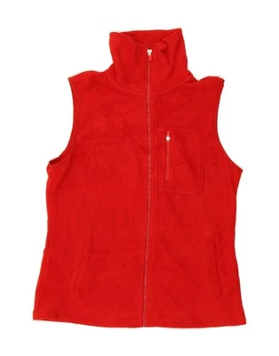 CHAPS Womens Fleece Gilet UK 14 Medium Red Polyester DC38 - Image 1 of 3