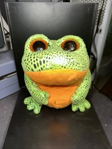 TY Beanie Boo's 6" SPECKLES the FROG Green / Orange Stuffed Plush RETIRED RARE - Picture 1 of 5