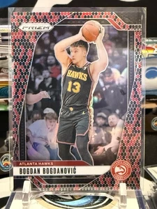 Estuche Prizm de piel de serpiente Panini Prizm 2024-25 ¡Éxito SSP! Bogdan Bogdanovic Hawks TZ - Imagen 1 de 2