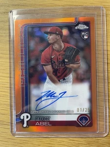 2025 Topps Chrome Mick Abel RC Orange Refractor On-Card Autograph 01/25 - RA-MA - Picture 1 of 6