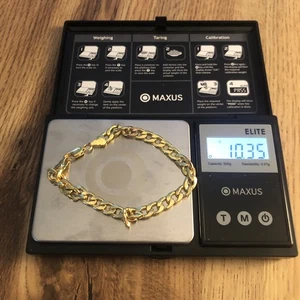 10.5 Gram Gold Layered Bracelet With Pouch 8 In Long - Picture 1 of 5