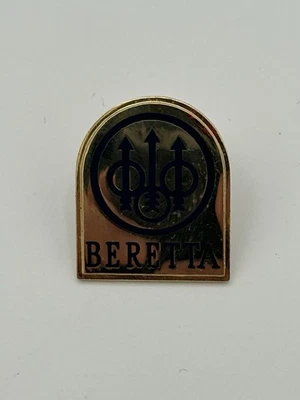 Prendedor/pin de solapa con logotipo de Beretta - insignia de esmalte dorado y negro - coleccionable Foto 1 de 2