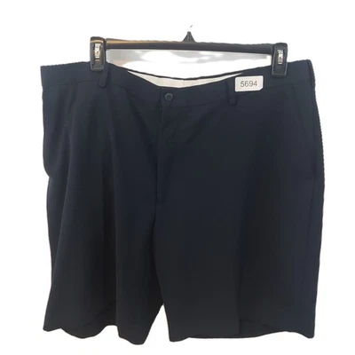 Pantalones Cortos de Golf Alan River Para Hombres Rendimiento No Absorbente de Hierro Negros Talla 42 Plisados Foto 1 de 3