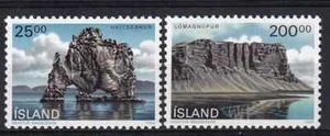 Island 1990 Yvert 684/85 Landschaften postfrisch ss - Bild 1 von 1