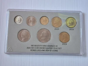 2025 Australian Year Set $2 $1 50c 20c 10c 5c Bonus 2023 & 2024 $1 King Charles - Picture 1 of 11