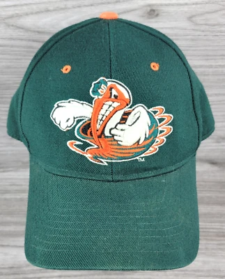 Vintage Zephyr Miami Hurricanes Hat Cap 7 5/8 Green Orange Fitted Wool - Image 1 of 4