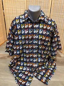 Big Dogs Button Up Dress Shirt 100% Polyester Head Honcho Big Shot Unleashed XL - Picture 1 of 10