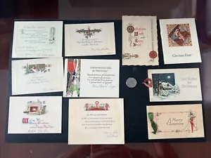Vintage Lot Christmas Greeting Cards - Scrapbook Used & Unused - Picture 1 of 2