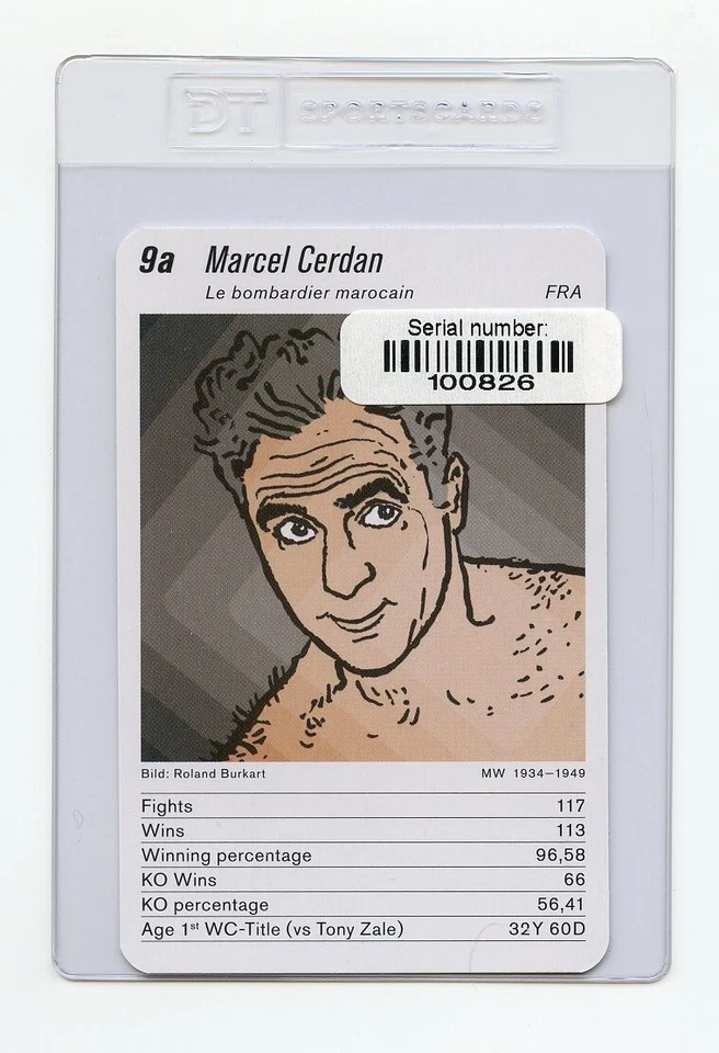 #TN27905 MARCEL CERDAN Rare Swiss Boxing Card - Image 1 of 1